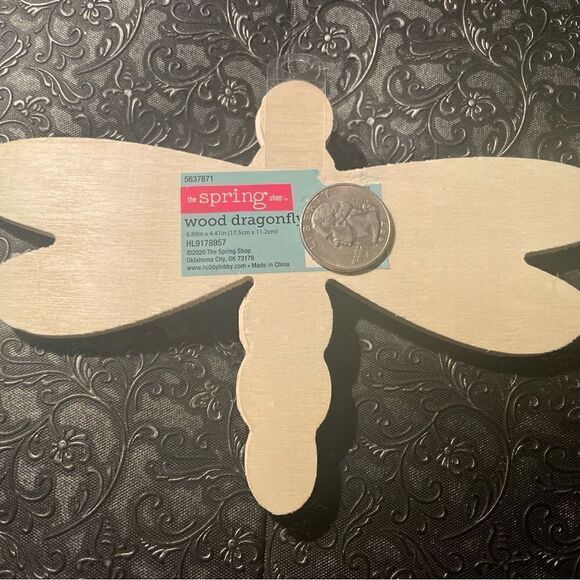 NEW Dragonfly Wooden Natural Unfinished Do It Yourself Ready to Paint & Decorate - Picture 5 of 5